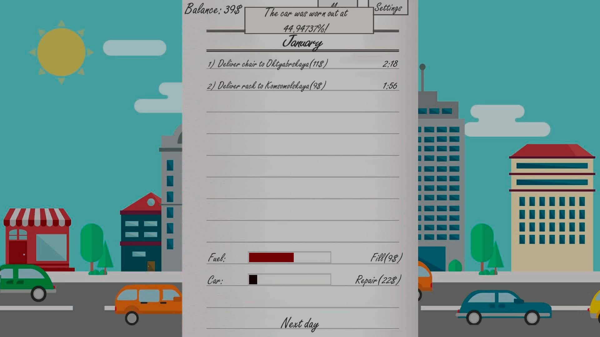 Delivery man simulator