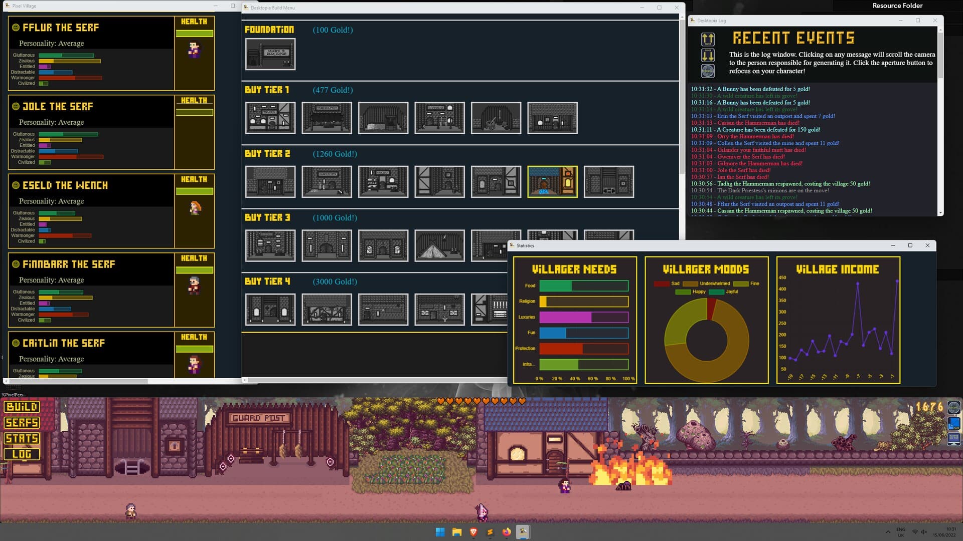 Desktopia: A Desktop Village Simulator