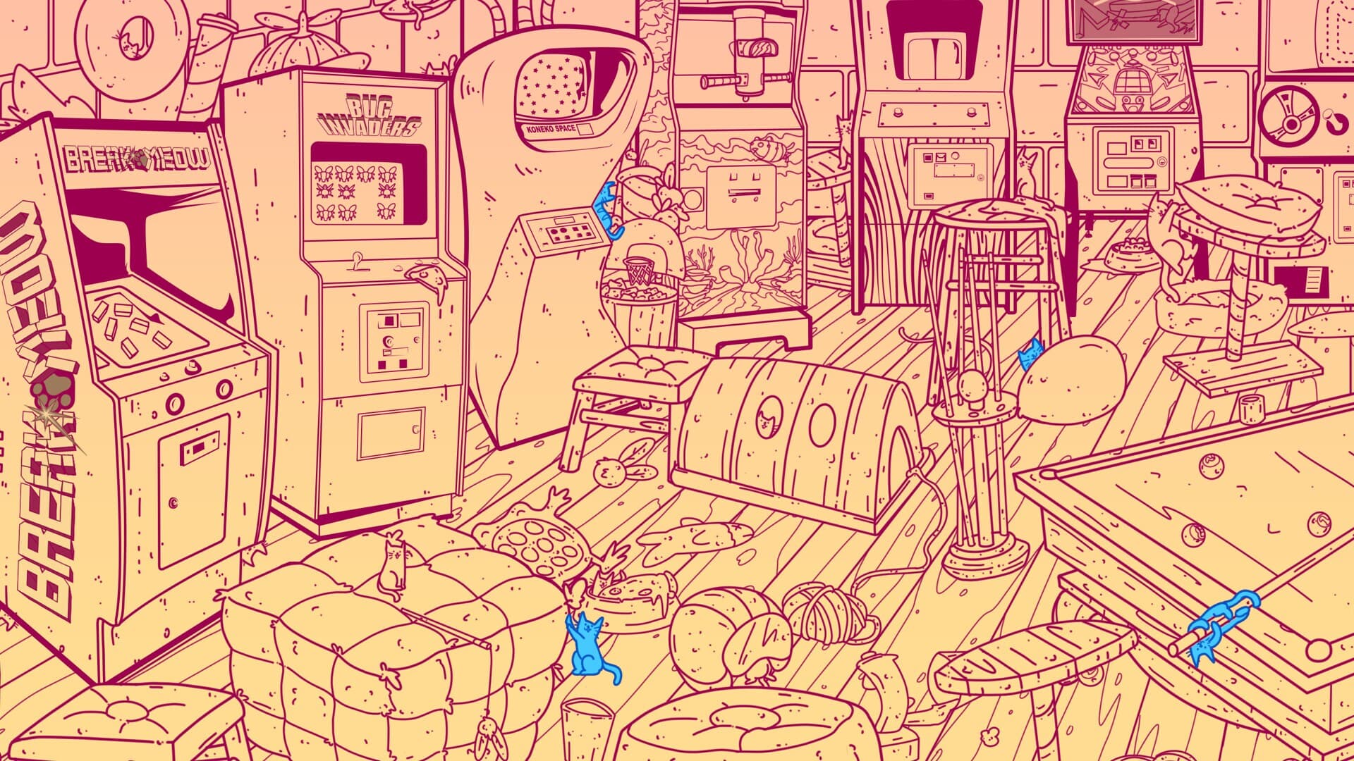 An Arcade Full of Cats